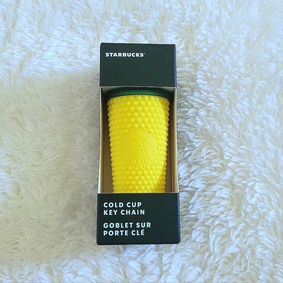 ✨️HP 3X✨️ Starbucks☕️ Hawaii🌺 Collection Studded Yellow💛 Pineapple🍍 Keychain - Picture 2 of 10